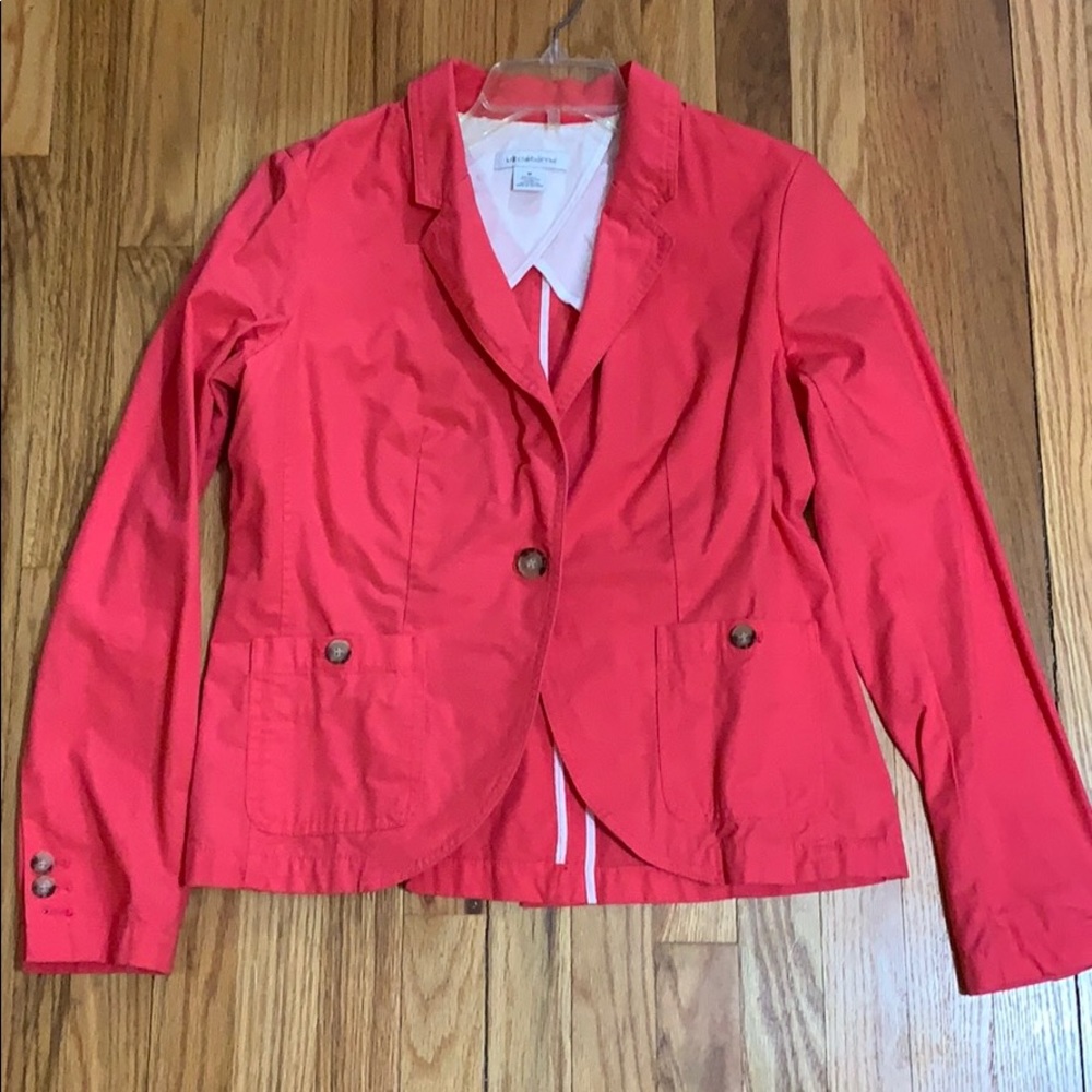 EUC medium Liz Claiborne coral blazer